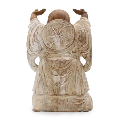 Happy Buddha Hands Up - Whitewash 40cm - Image happy-buddha-hands-up--whitewash-40cm-hcbs-16