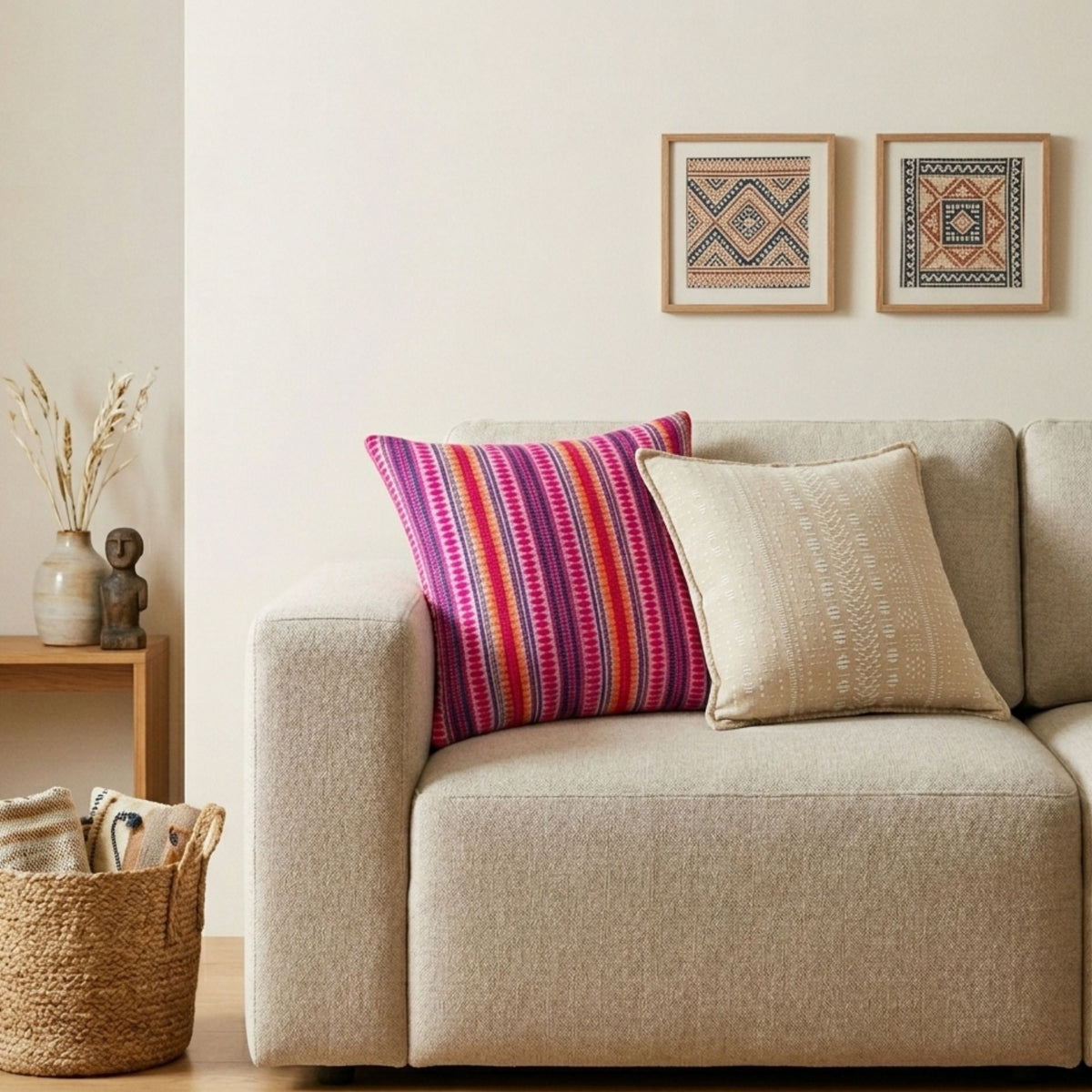 Soft Stone Cotton Cushion Cover – 45 x 45cm