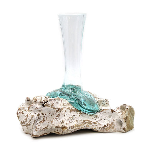 Molten Glass on Whitewash Wood - Vase - Medium - Image molten-glass-on-whitewash-wood--vase--medium-mgw-17