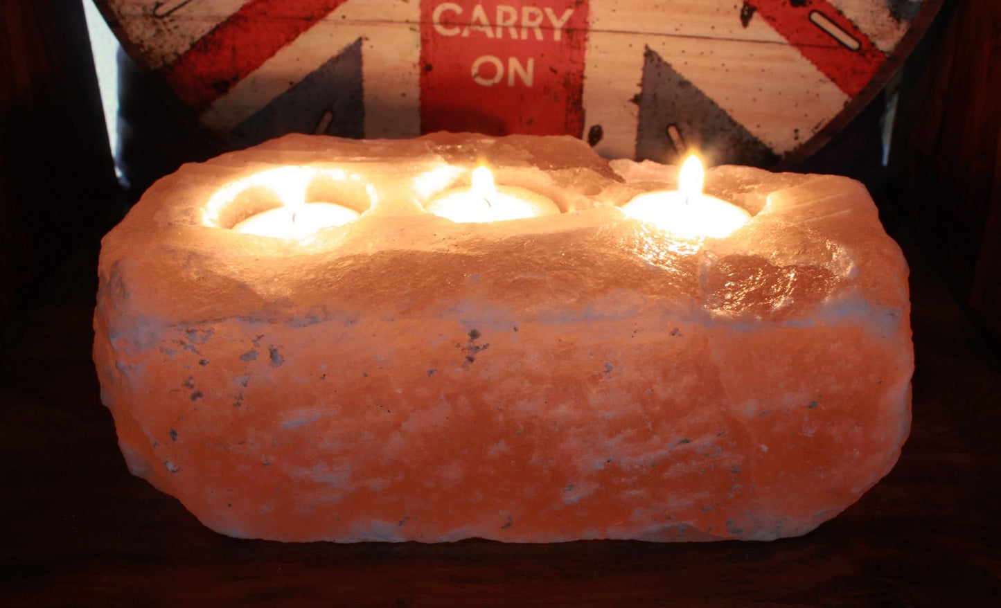 Natural Salt Candle Holder - 3 holes - Image natural-salt-candle-holder--3-holes-qsalt-45