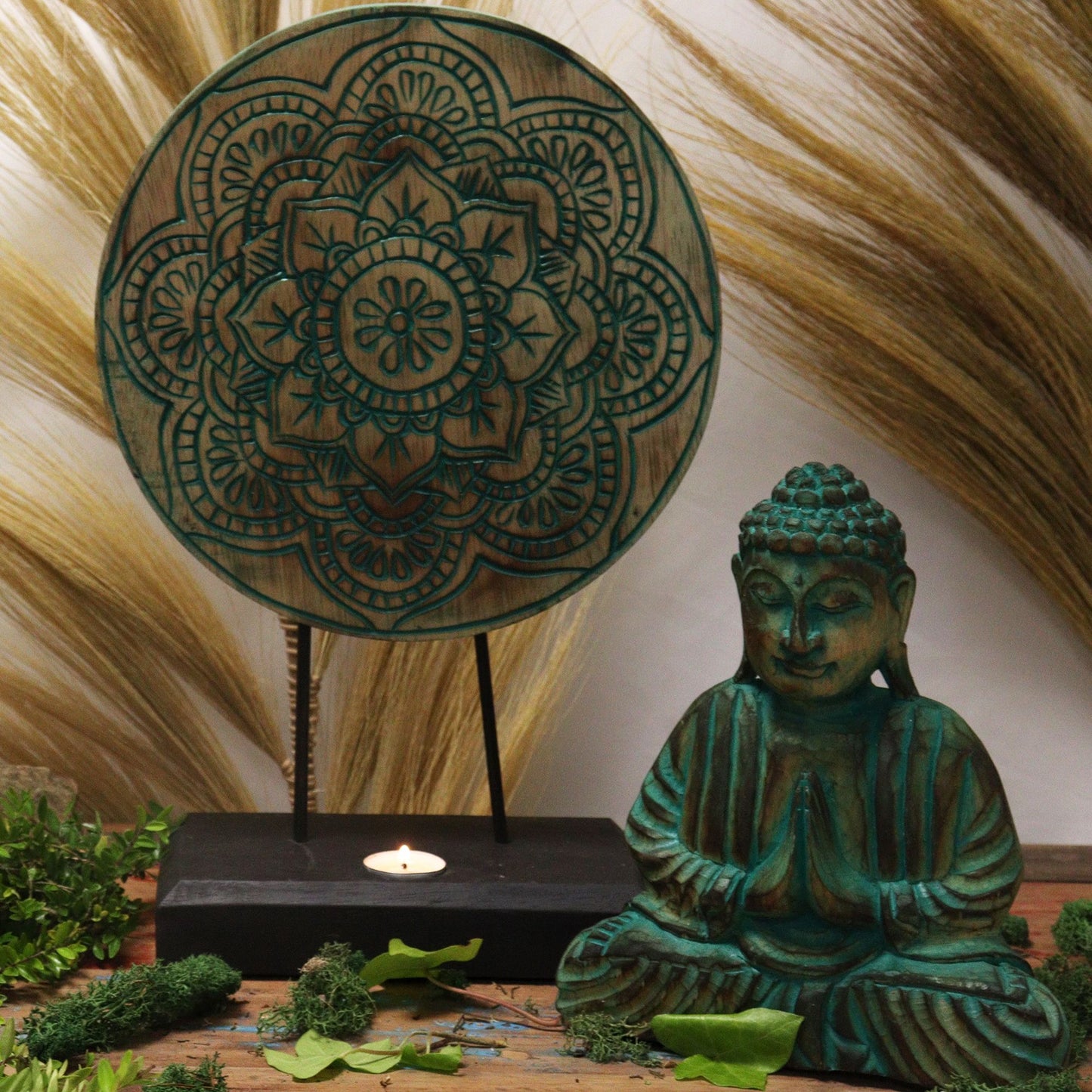 Buddha Feng Shui Set - Buddha Knot - Green - Image buddha-feng-shui-set--buddha-knot--green-bfss-05
