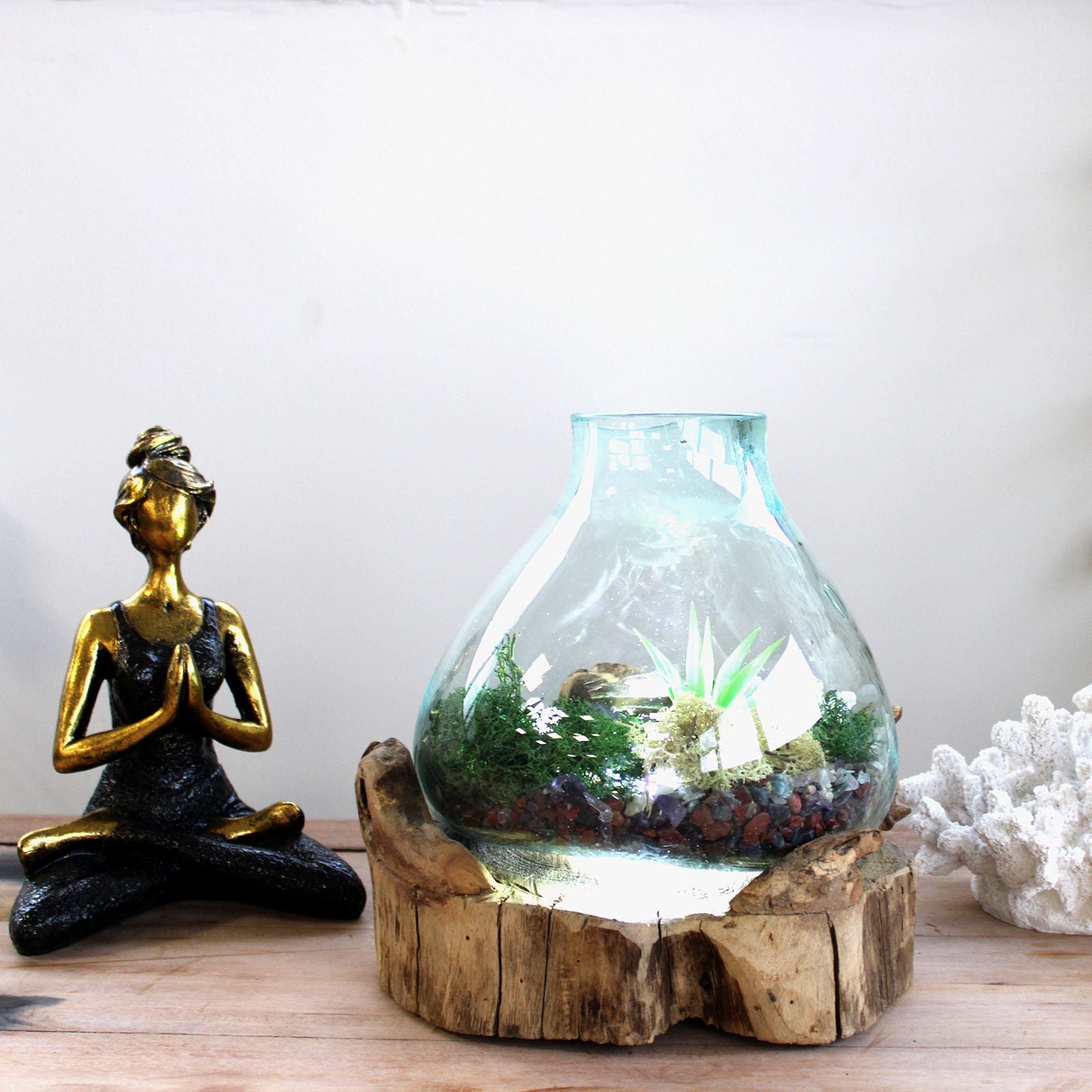 Molten Glass Large Fish Tank 3.7 litre (with light cavity)- 30cm - Image molten-glass-large-fish-tank-37-litre-with-light-cavity-30cm-mgw-12