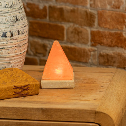 Quality USB Pyramid Salt Lamp - 9 cm (single)