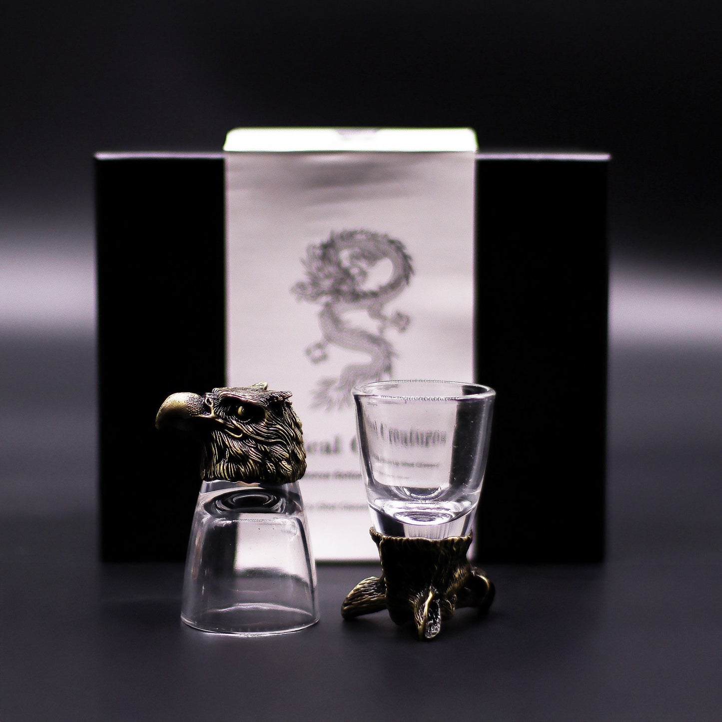 Gift Set of 6 Shot Glasses (50ml) - Wild Forest Creatures - Antique Bronze - Image gift-set-of-6-shot-glasses-50ml--wild-forest-creatures--antique-bronze-bbug-03