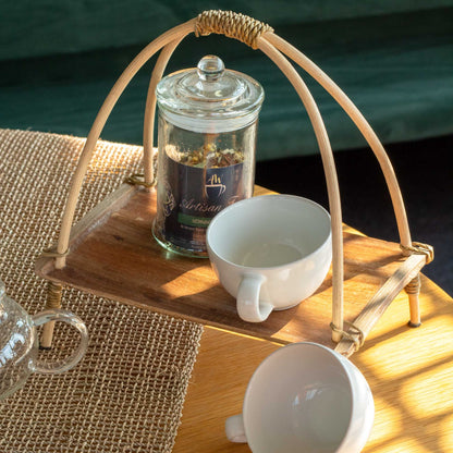 Coconut Leaf Tea Stand - Natural - Image coconut-leaf-tea-stand--natural-clfb-05
