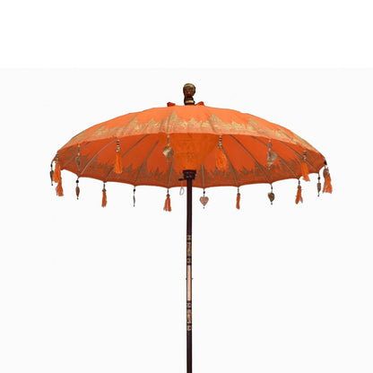 Bali Patio Parasol - Cotton - Orange Decor - 1.5m - Image bali-patio-parasol--cotton--orange-decor--15m-bpar-03