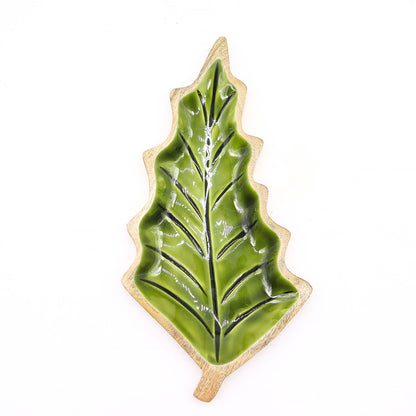 Lost in the Forrest -  Enamel Leaf Wooden Bowl - 33x17cm - Image lost-in-the-forrest---enamel-leaf-wooden-bowl--33x17cm-lif-08