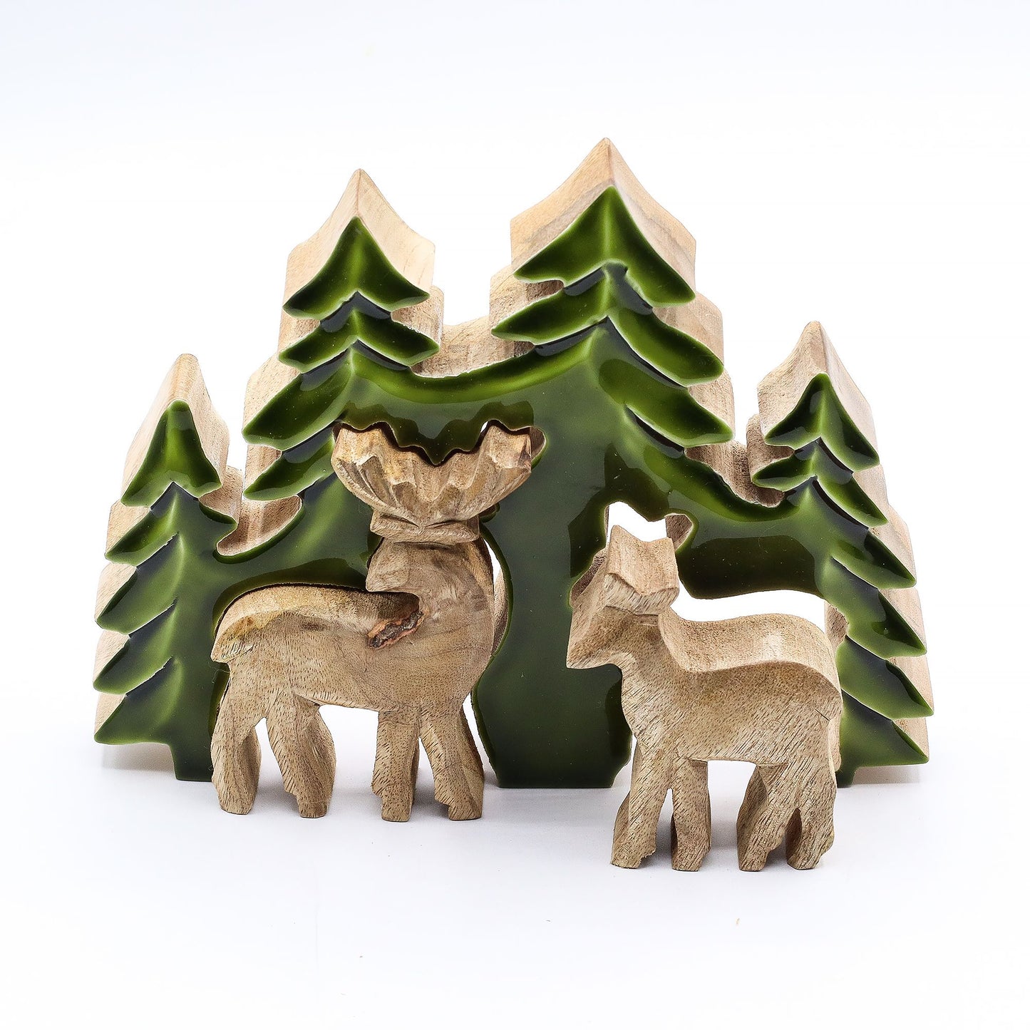 Lost in the Forrest -  Two Dear in the Forrest 3D Wooden Decoration - 18x23cm - Image lost-in-the-forrest---two-dear-in-the-forrest-3d-wooden-decoration--18x23cm-lif-03
