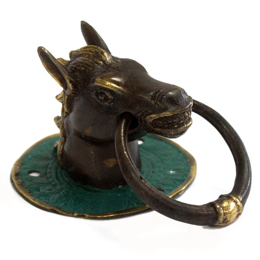 Brass Door Knocker - Horses Head - Image brass-door-knocker--horses-head-bdk-05