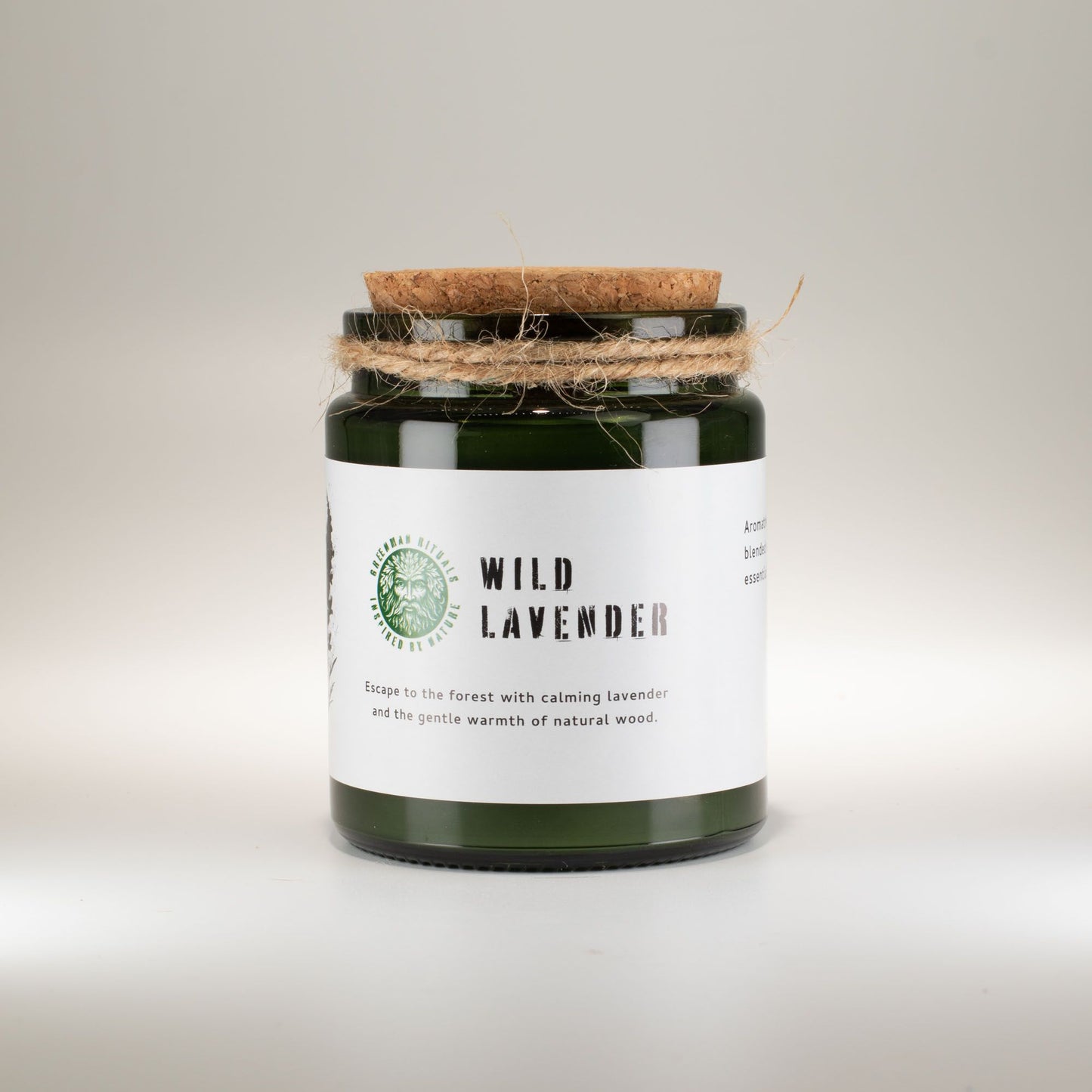 Greenman Woodwick Soy Candle - Wild Lavender - Image greenman-woodwick-soy-candle--wild-lavender-wsoyc-01