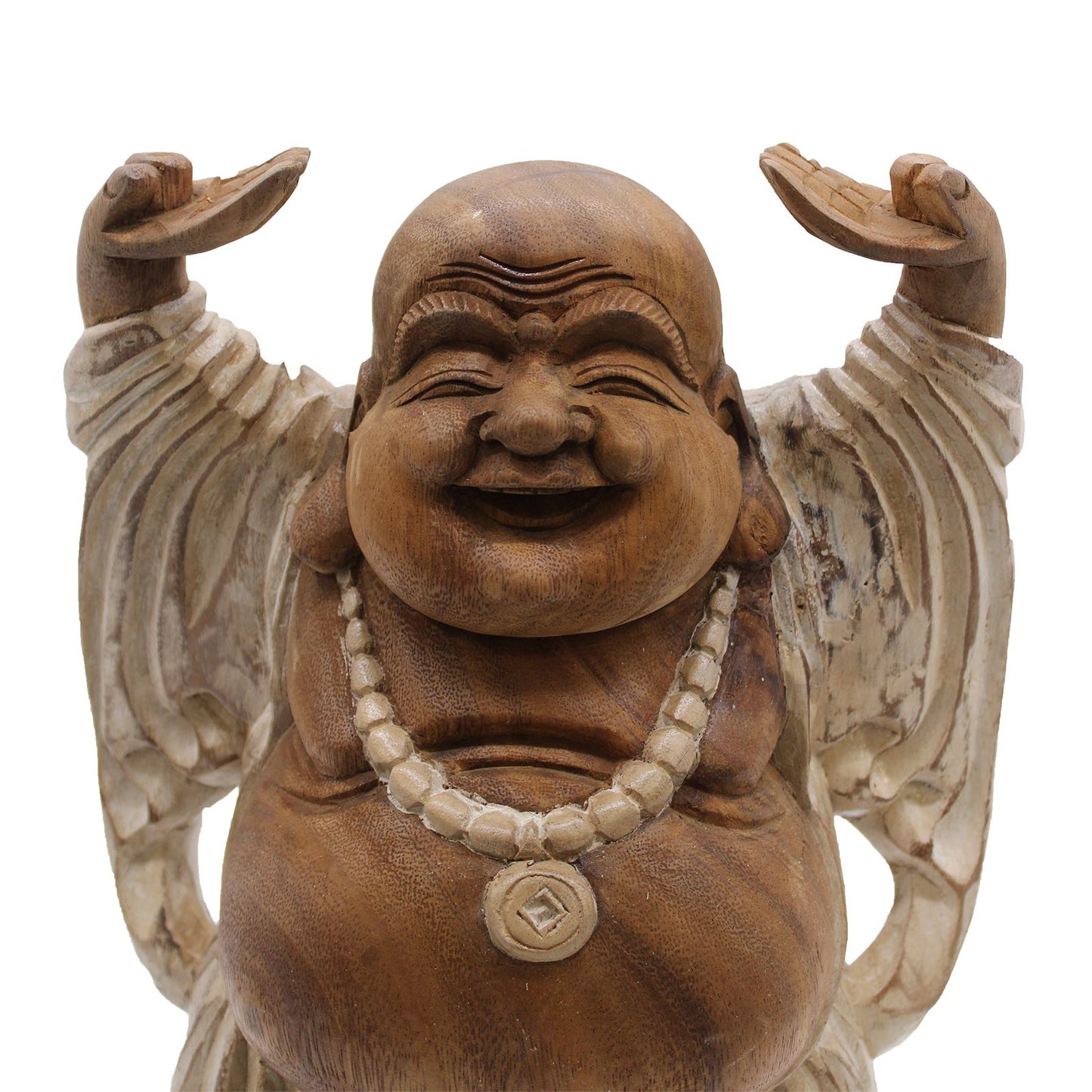 Happy Buddha Hands Up - Whitewash 40cm - Image happy-buddha-hands-up--whitewash-40cm-hcbs-16