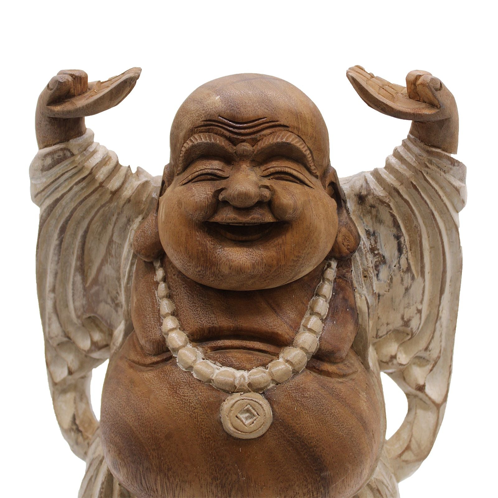 Happy Buddha Hands Up - Whitewash 40cm - Image happy-buddha-hands-up--whitewash-40cm-hcbs-16