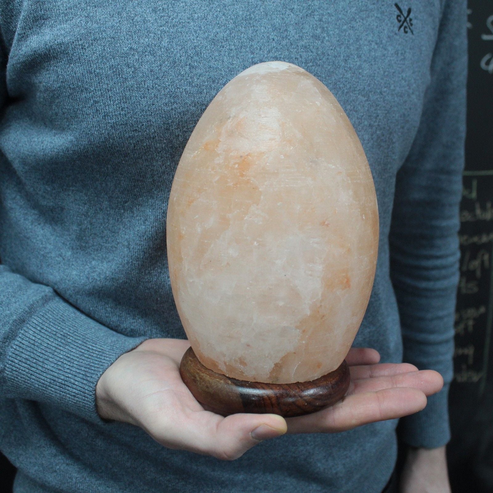 Salt Lamp Egg - Wooden Base - Image salt-lamp-egg--wooden-base-qsalt-28