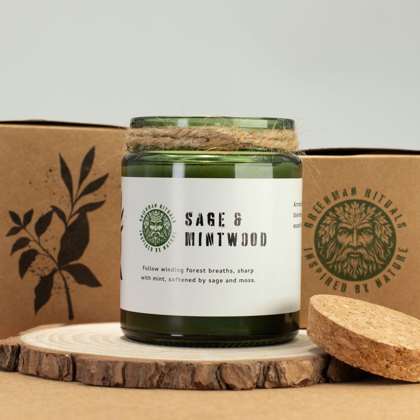 Greenman Woodwick Soy Candle - Sage & Mintwood - Image greenman-woodwick-soy-candle--sage--mintwood-wsoyc-12