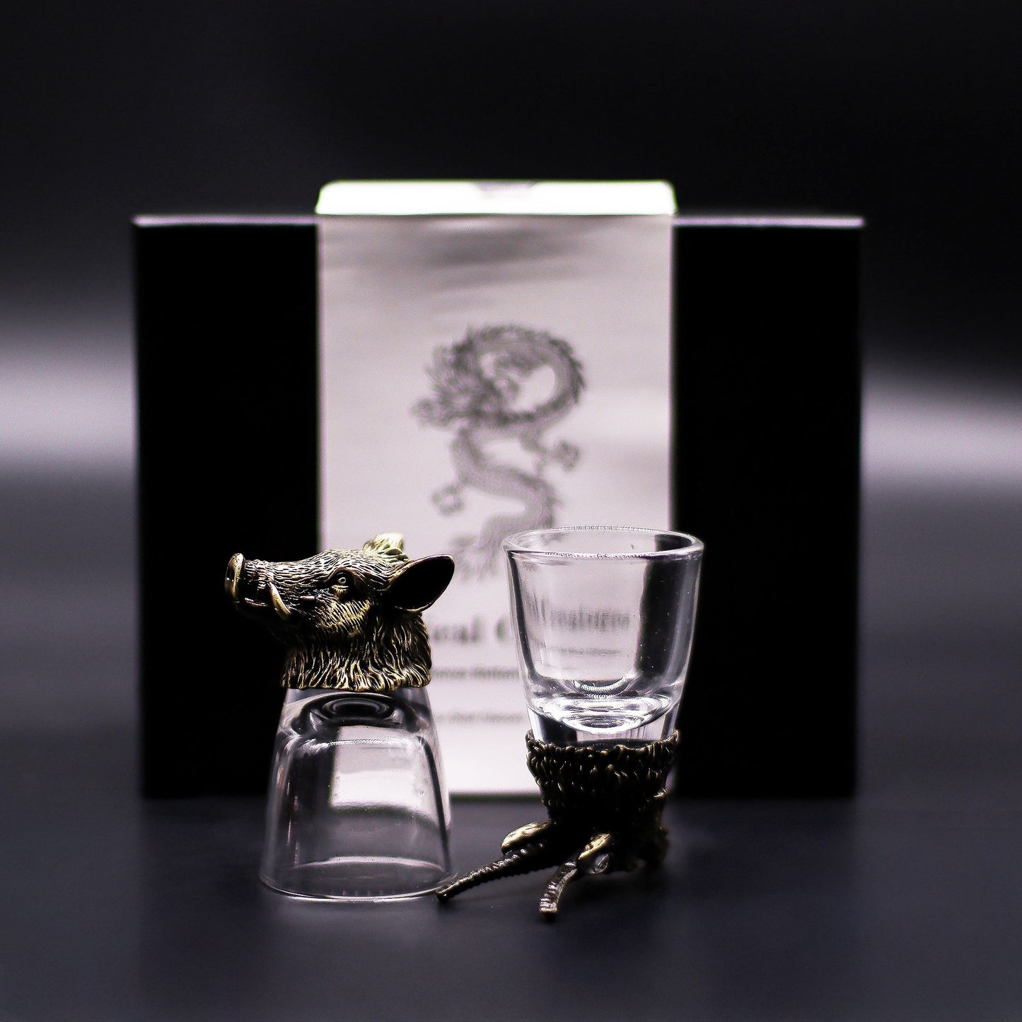 Gift Set of 6 Shot Glasses (50ml) - Wild Forest Creatures - Antique Bronze - Image gift-set-of-6-shot-glasses-50ml--wild-forest-creatures--antique-bronze-bbug-03