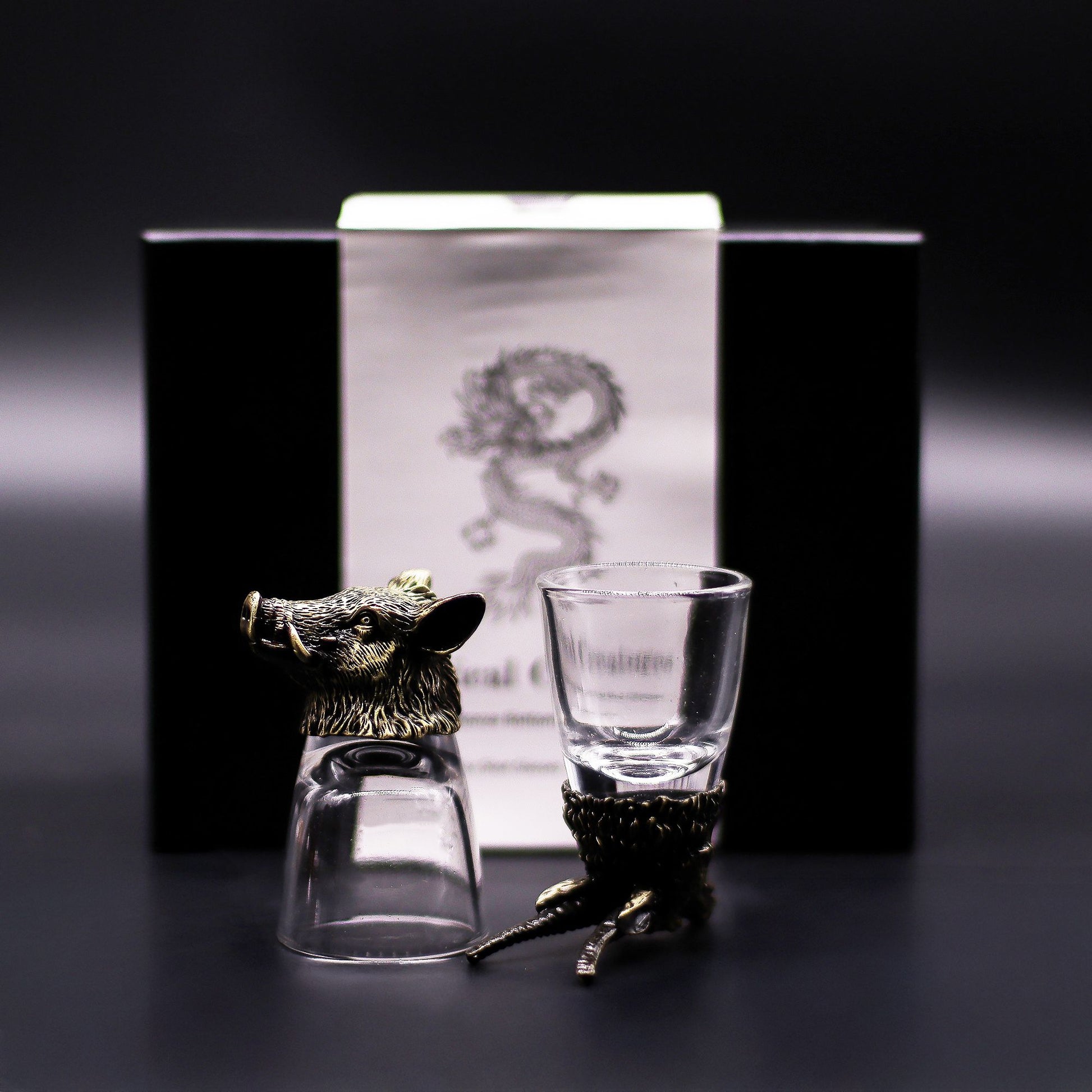 Gift Set of 6 Shot Glasses (50ml) - Wild Forest Creatures - Antique Bronze - Image gift-set-of-6-shot-glasses-50ml--wild-forest-creatures--antique-bronze-bbug-03