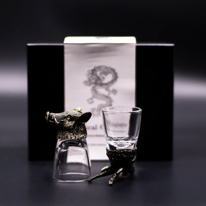 Gift Set of 6 Shot Glasses (50ml) - Wild Forest Creatures - Antique Bronze - Image gift-set-of-6-shot-glasses-50ml--wild-forest-creatures--antique-bronze-bbug-03