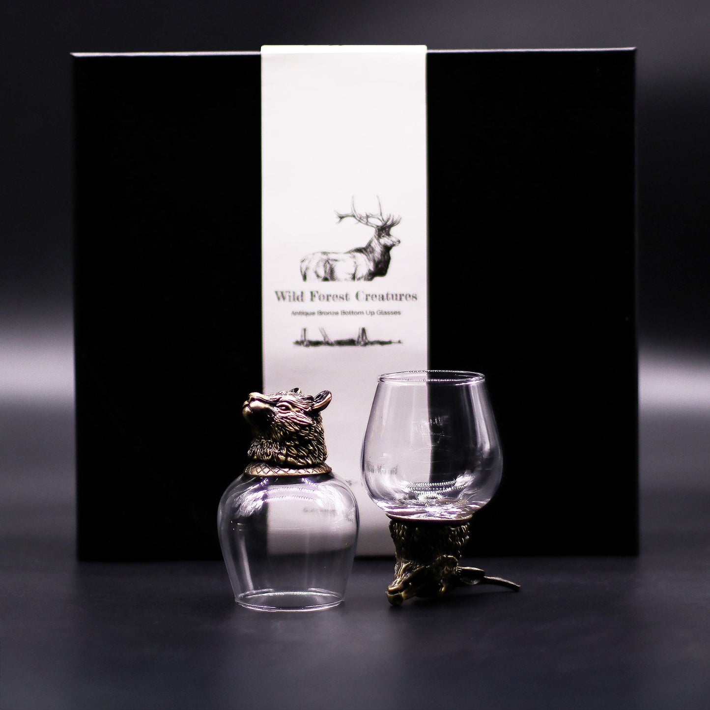 Gift Set of 6 Glasses (100ml) - Wild Forest Creatures - Antique Bronze - Image gift-set-of-6-glasses-100ml--wild-forest-creatures--antique-bronze-bbug-05