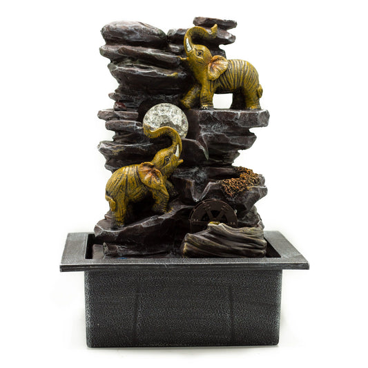 Tabletop Water Feature - 35cm - Elephants, Crystal Ball & Water Wheel - Image tabletop-water-feature--35cm--elephants-crystal-ball--water-wheel-waterf-12