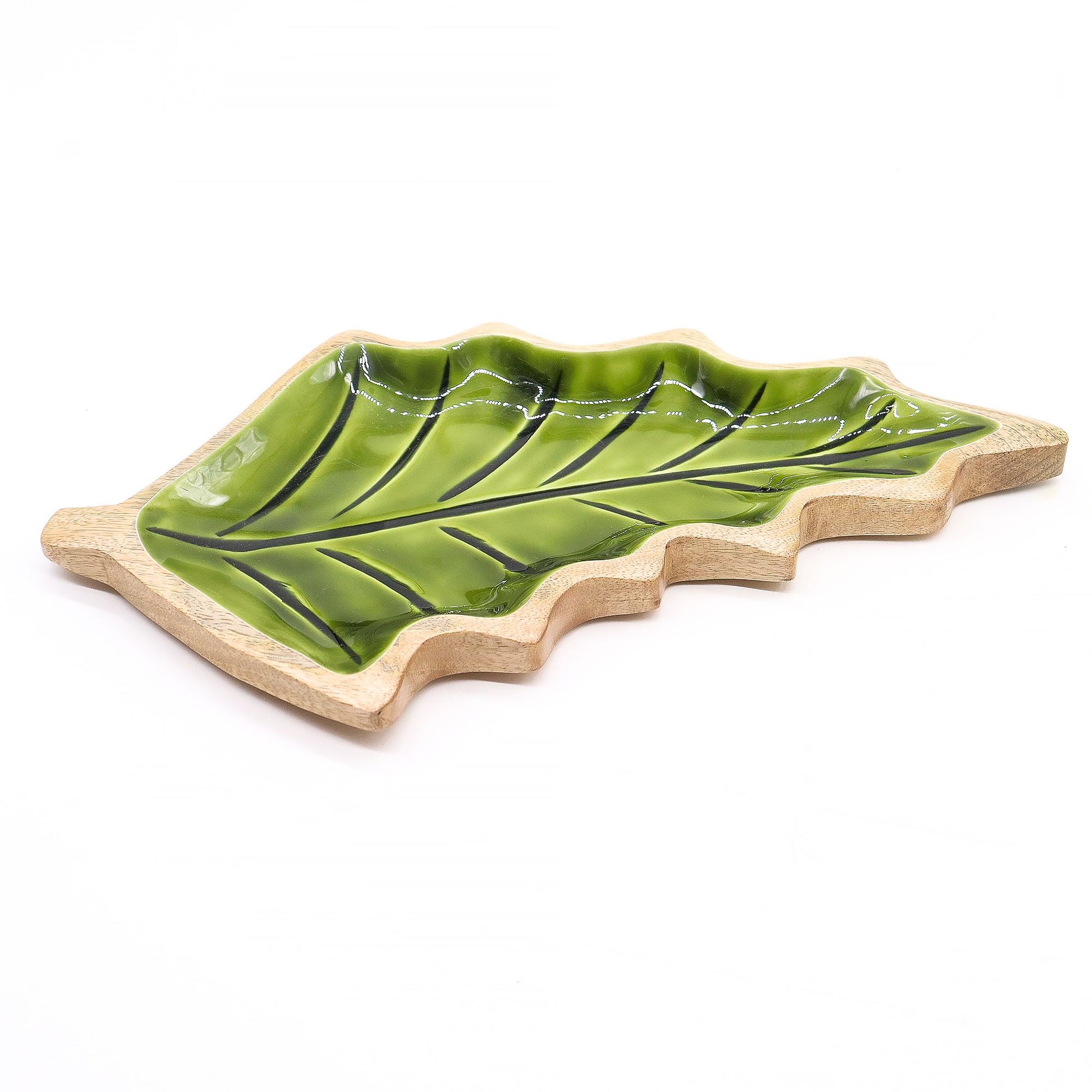 Lost in the Forrest -  Enamel Leaf Wooden Bowl - 33x17cm - Image lost-in-the-forrest---enamel-leaf-wooden-bowl--33x17cm-lif-08