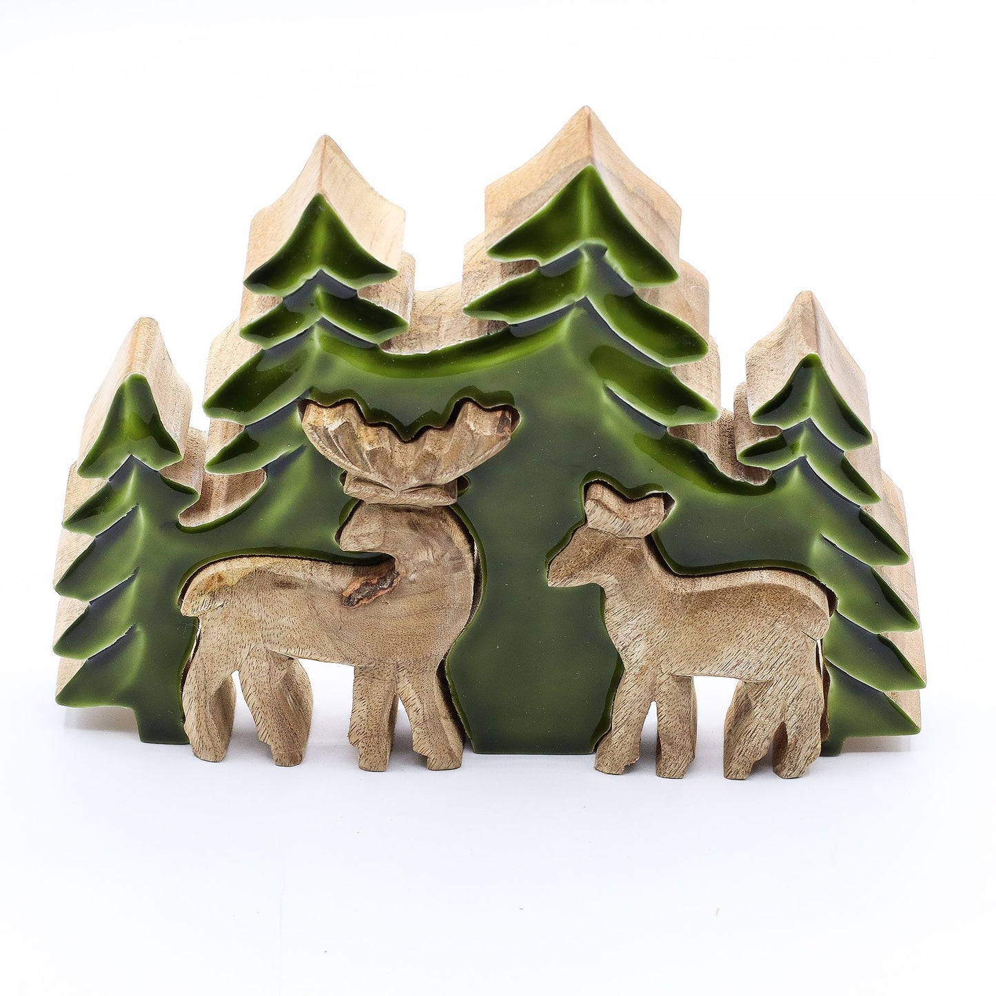 Lost in the Forrest -  Two Dear in the Forrest 3D Wooden Decoration - 18x23cm - Image lost-in-the-forrest---two-dear-in-the-forrest-3d-wooden-decoration--18x23cm-lif-03