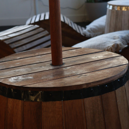 Beer Barrel Table & Parasol Stand – Natural Wood 60 x 48.5 cm - Image beer-barrel-table--parasol-stand--natural-wood-60-x-485-cm-bts-05