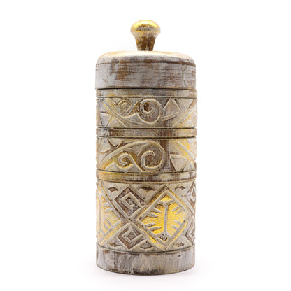 White & Gold - Tall Container - Image white--gold--tall-container-twj-03
