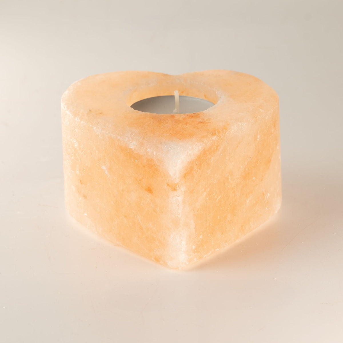 Salt Candle Holder - Medium Heart