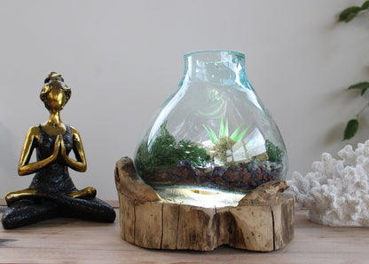Molten Glass Large Fish Tank 3.7 litre (with light cavity)- 30cm - Image molten-glass-large-fish-tank-37-litre-with-light-cavity-30cm-mgw-12