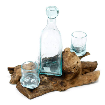 Molten Glass on Wood- Whisky Set - Image molten-glass-on-wood-whisky-set-mgw-07