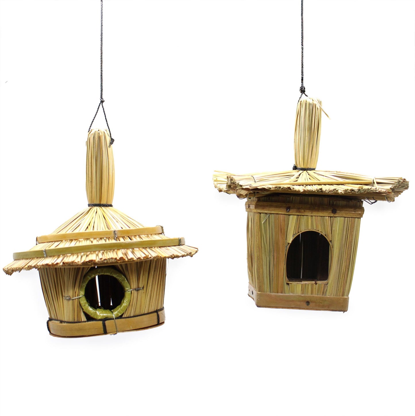 Small Round Seagrass Bird Box 17x17cm - Image small-round-seagrass-bird-box-17x17cm-birdb-01