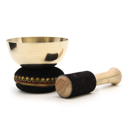 Brass Singing Bowl Gift Set - 9cm - Image brass-singing-bowl-gift-set--9cm-tib-53