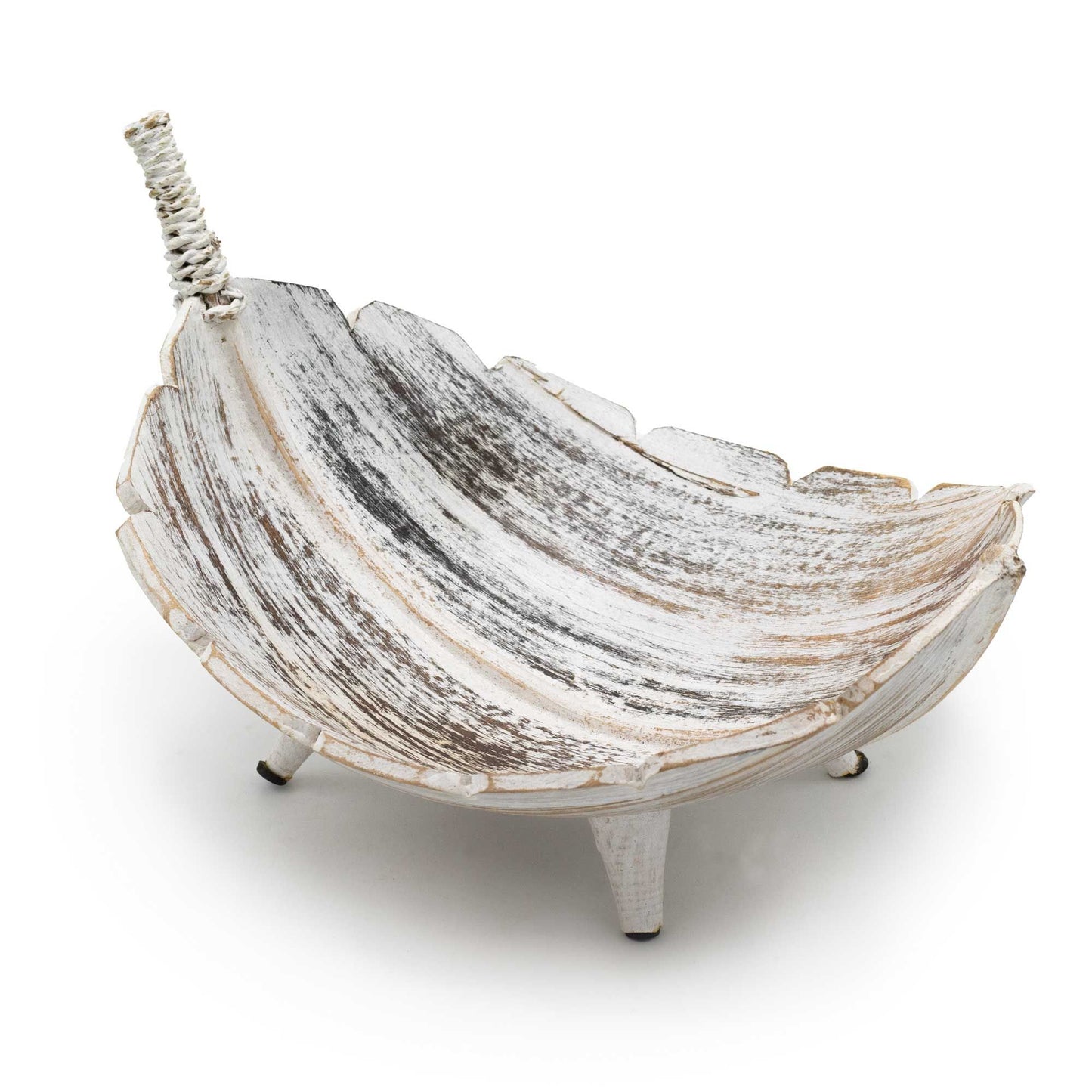 Coconut Leaf Large Fruit Bowl - Whitewash - Image coconut-leaf-large-fruit-bowl--whitewash-clfb-06