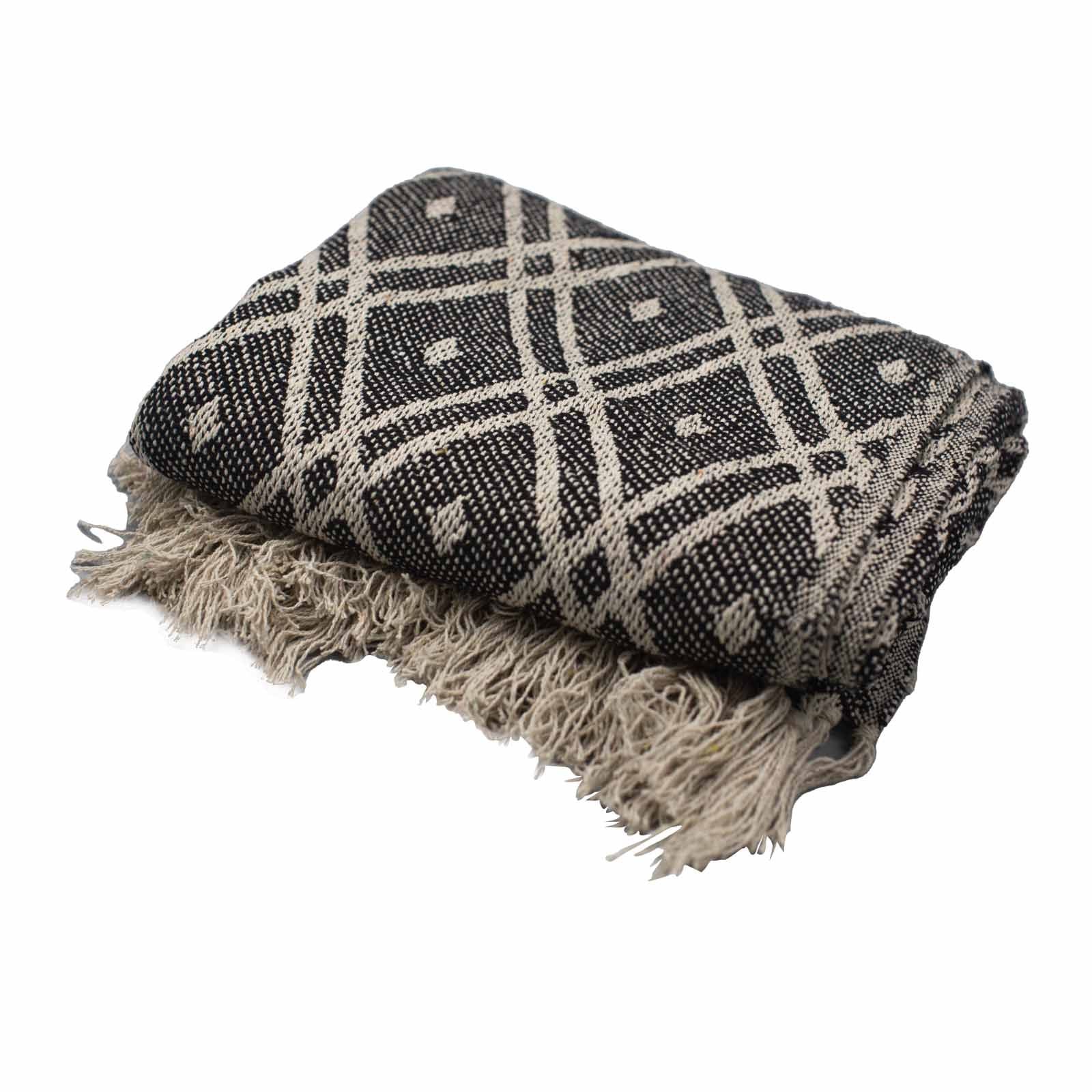 Boho Comfort Throws - Black & Biege Regency - Image boho-comfort-throws--black--biege-regency-bohot-03