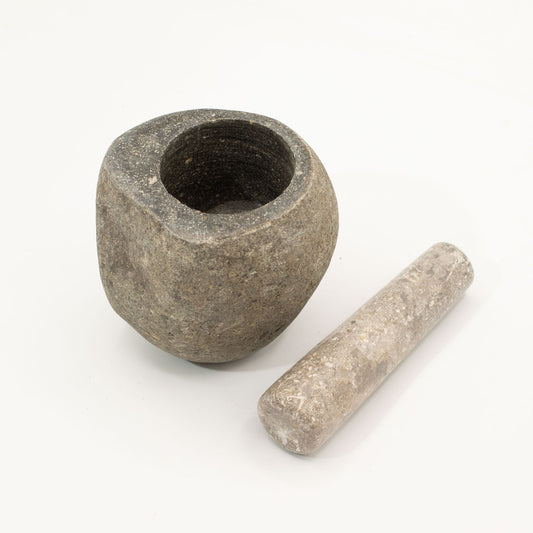 Natural Riverstone Decorative Pestle & Mortar -Medium (aprox 12x8cm) - Image natural-riverstone-decorative-pestle--mortar-medium-aprox-12x8cm-mpm-22