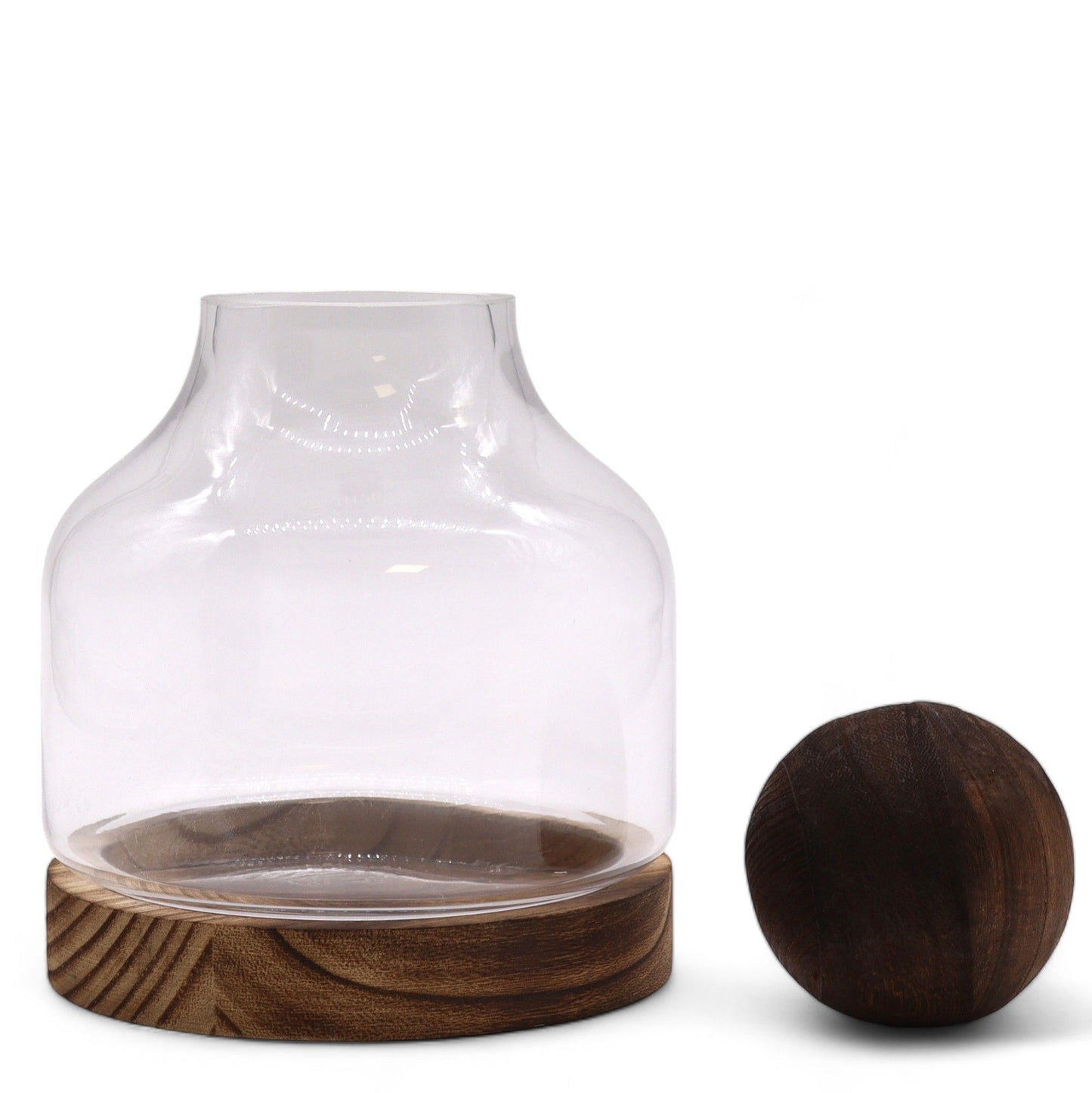 Medium Ball Top Terrarium on Dark Tung Wood - Image medium-ball-top-terrarium-on-dark-tung-wood-gter-13