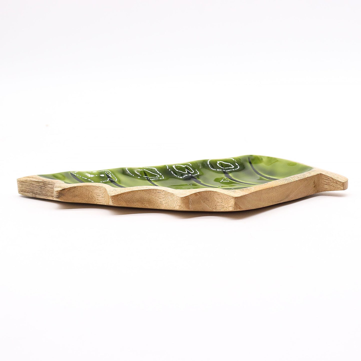 Lost in the Forrest -  Enamel Leaf Wooden Bowl - 33x17cm - Image lost-in-the-forrest---enamel-leaf-wooden-bowl--33x17cm-lif-08