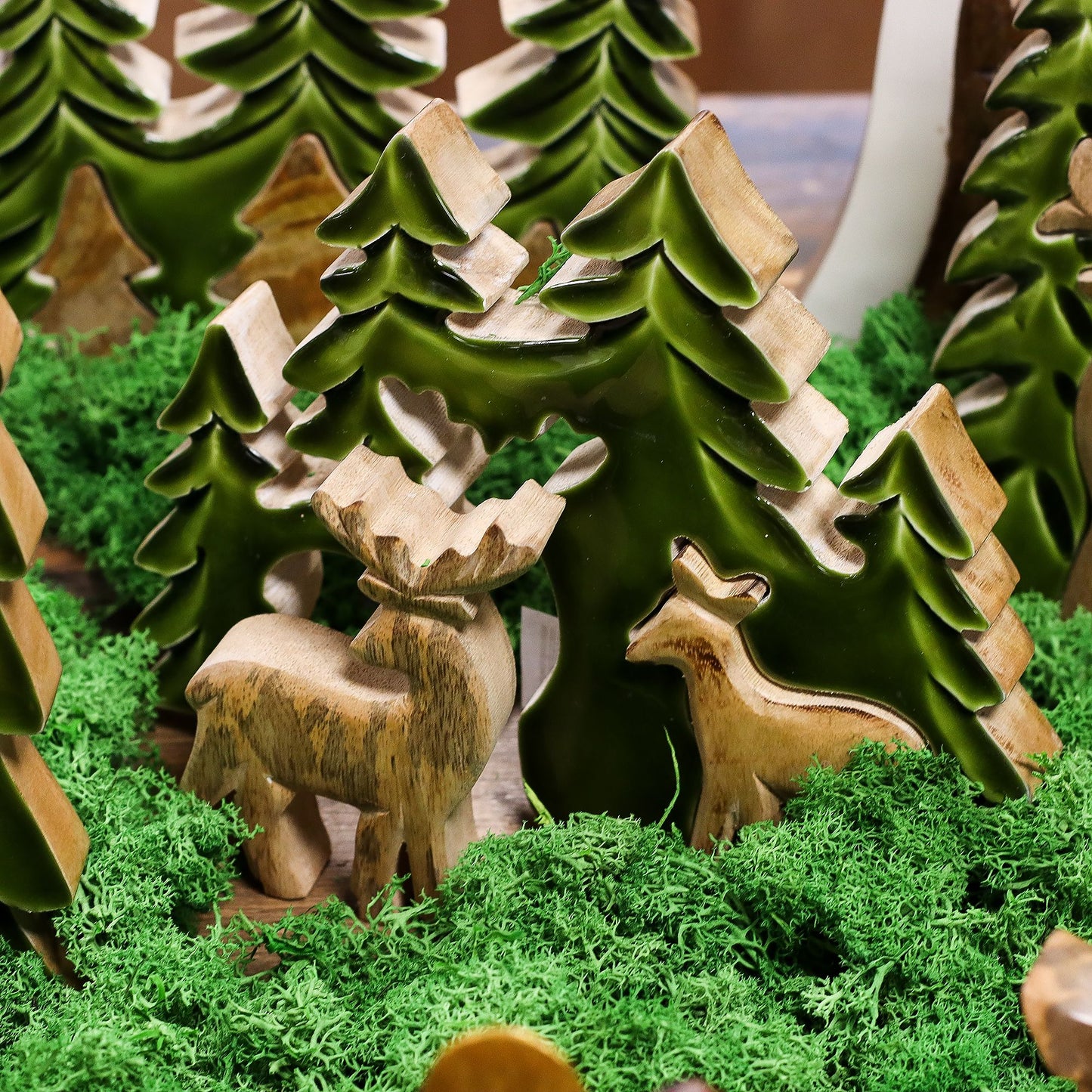Lost in the Forrest -  Two Dear in the Forrest 3D Wooden Decoration - 18x23cm - Image lost-in-the-forrest---two-dear-in-the-forrest-3d-wooden-decoration--18x23cm-lif-03