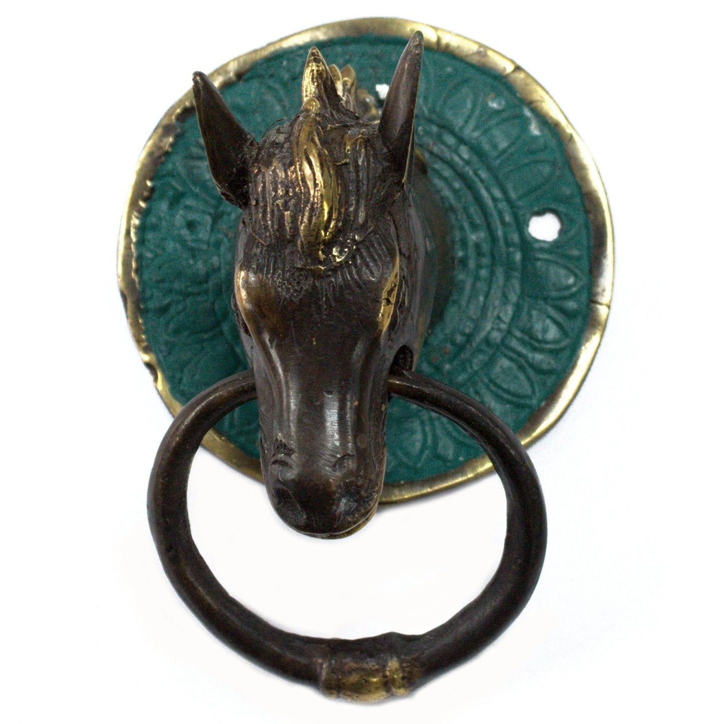 Brass Door Knocker - Horses Head - Image brass-door-knocker--horses-head-bdk-05