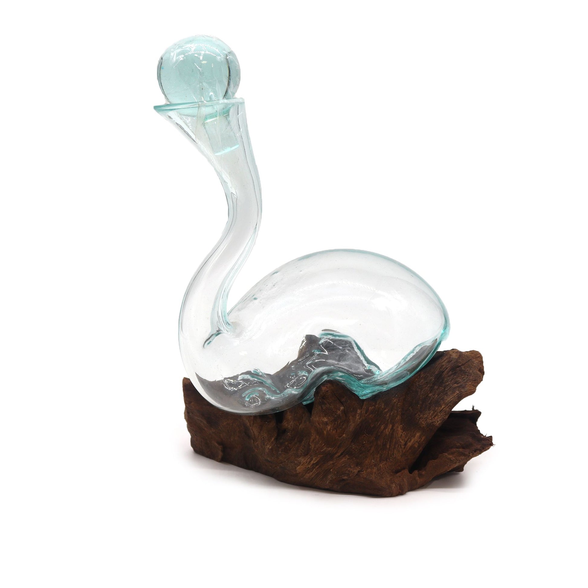 Molten Glass on Wood - Wine Decanter - Image molten-glass-on-wood--wine-decanter-mgw-10