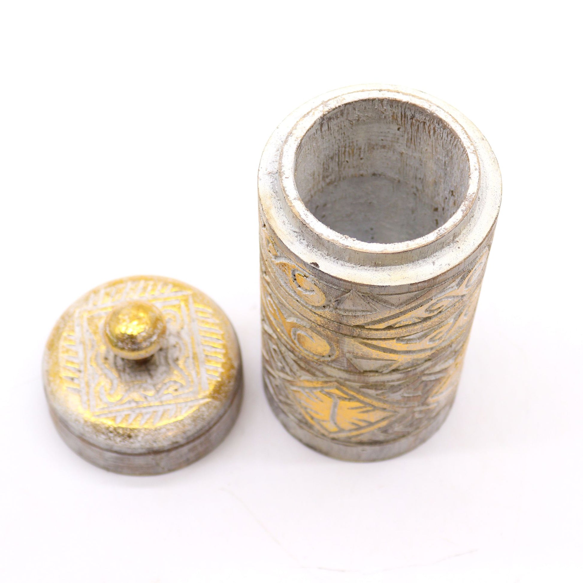 White & Gold - Tall Container - Image white--gold--tall-container-twj-03