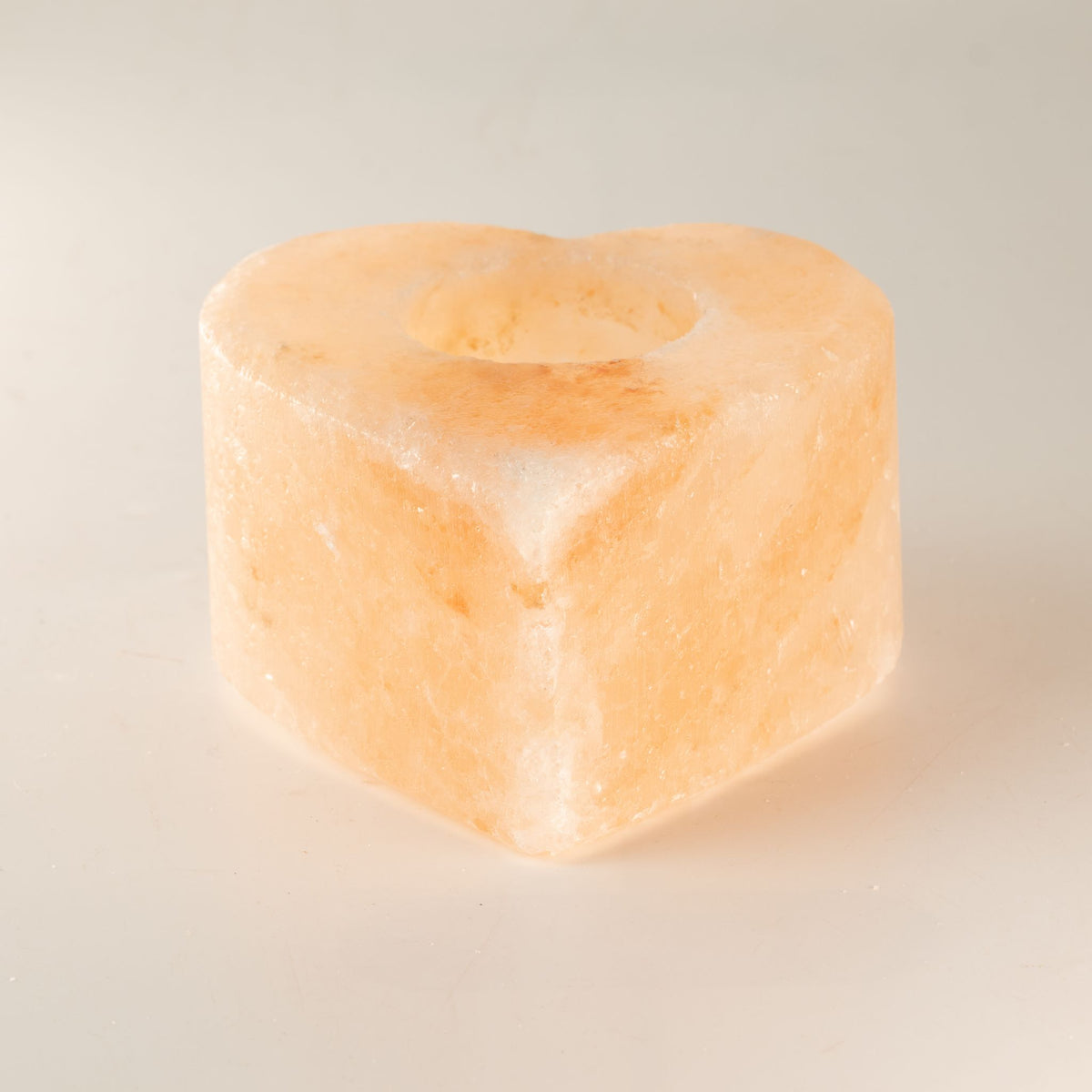 Salt Candle Holder - Medium Heart
