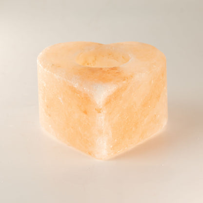 Salt Candle Holder - Medium Heart