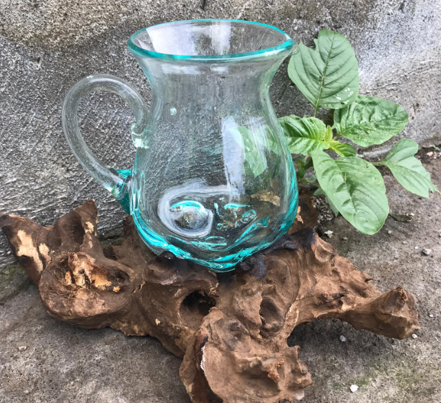 Molten Glass on Wood- Water Jug - Image molten-glass-on-wood-water-jug-mgw-08
