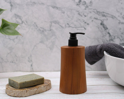 Natural Teakwood Soap Dispenser - Taper - Image natural-teakwood-soap-dispenser--taper-nsd-04