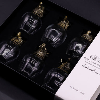 Gift Set of 6 Glasses (100ml) - Wild Forest Creatures - Antique Bronze - Image gift-set-of-6-glasses-100ml--wild-forest-creatures--antique-bronze-bbug-05