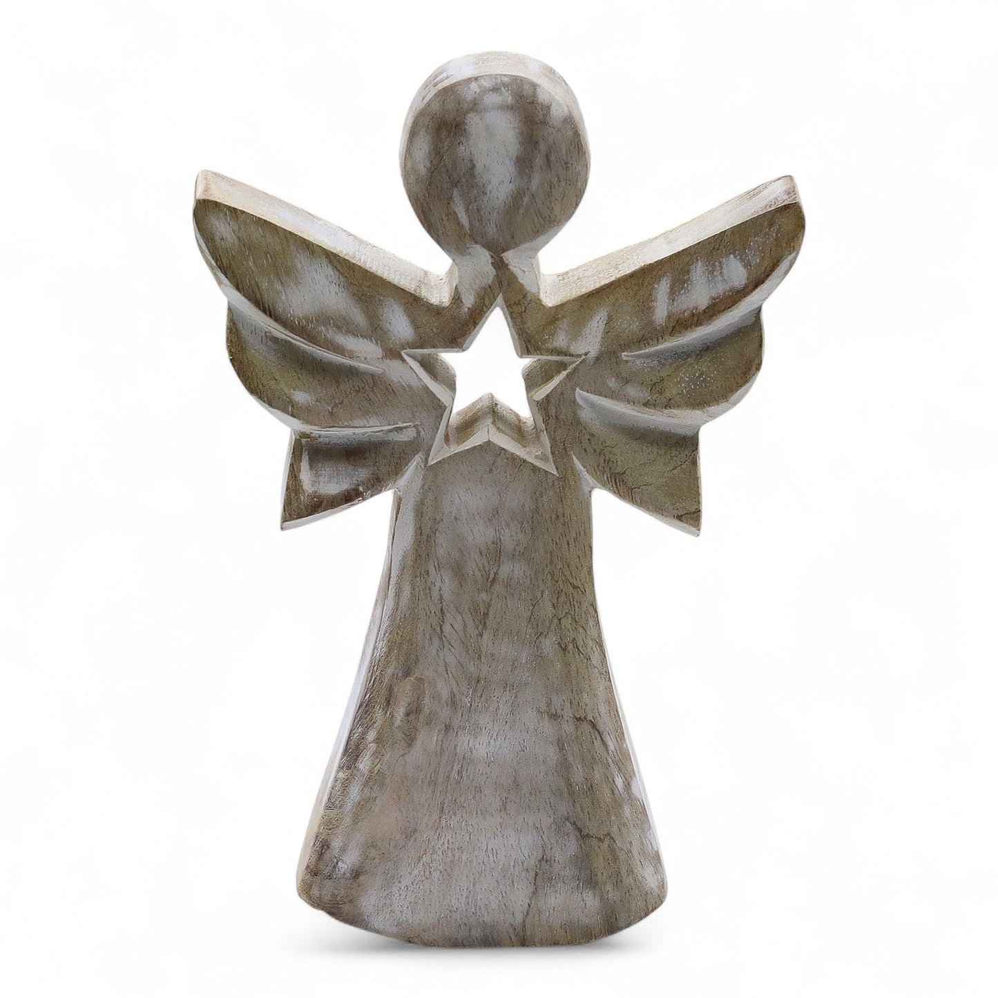 Mango Wood Angel - Whitewash with Star Cut Out - Image mango-wood-angel--whitewash-with-star-cut-out-wang-06