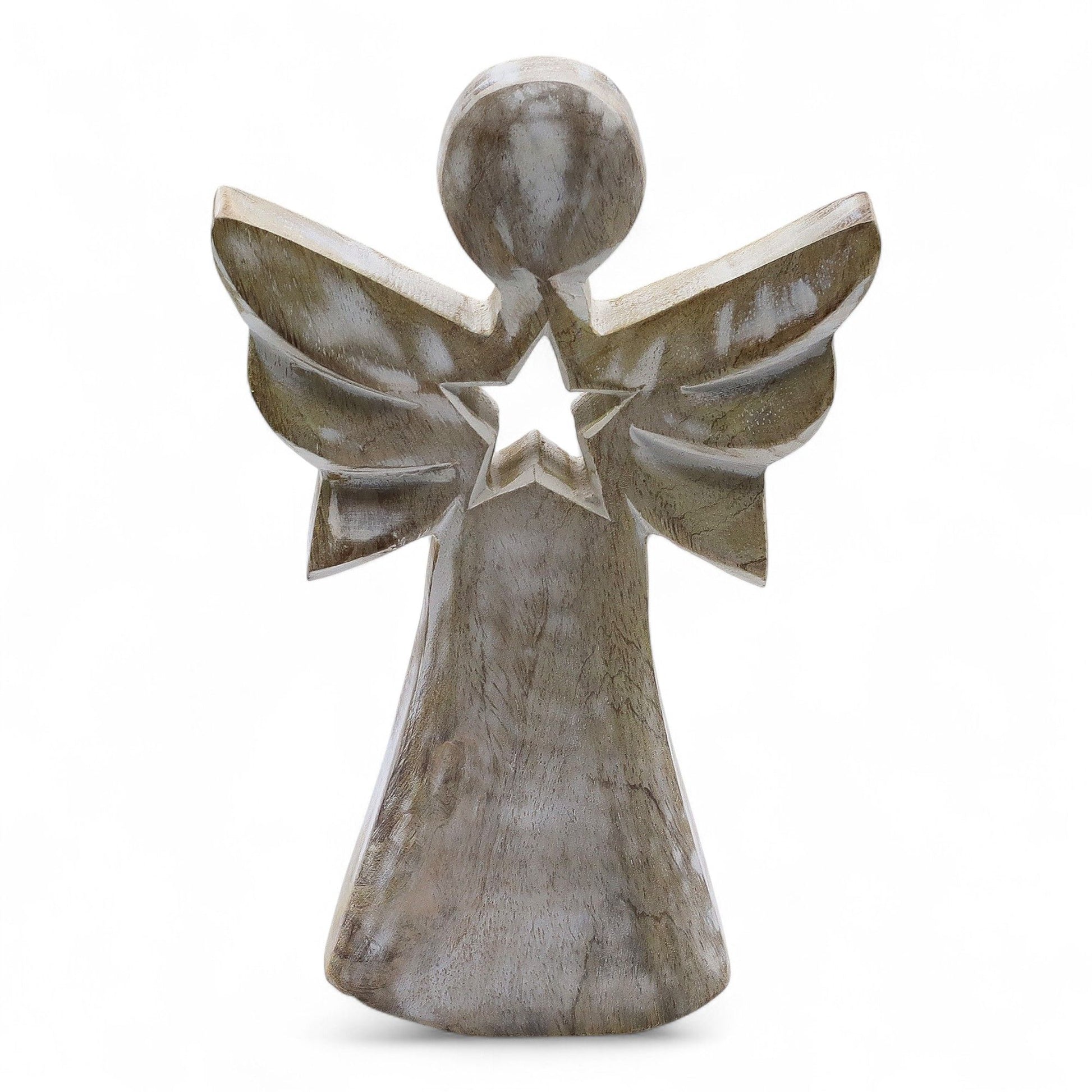 Mango Wood Angel - Whitewash with Star Cut Out - Image mango-wood-angel--whitewash-with-star-cut-out-wang-06