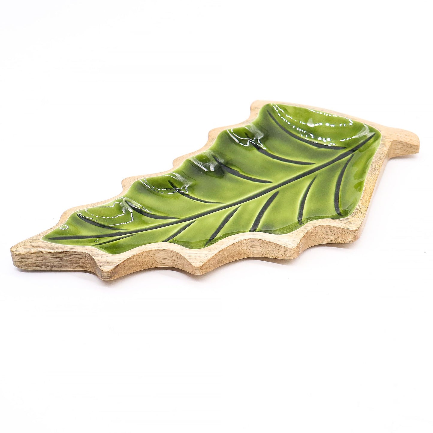 Lost in the Forrest -  Enamel Leaf Wooden Bowl - 33x17cm - Image lost-in-the-forrest---enamel-leaf-wooden-bowl--33x17cm-lif-08