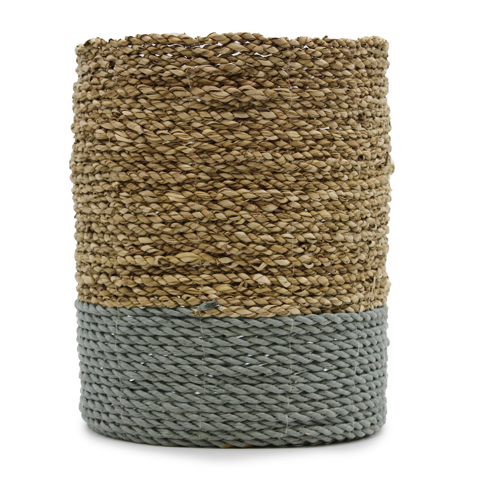 Seagrass & Abu-Abu Raffia Set - 2 Vase & 2 Bins - Image seagrass--abuabu-raffia-set--2-vase--2-bins-nva-03